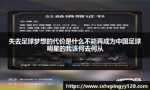 失去足球梦想的代价是什么不能再成为中国足球明星的我该何去何从